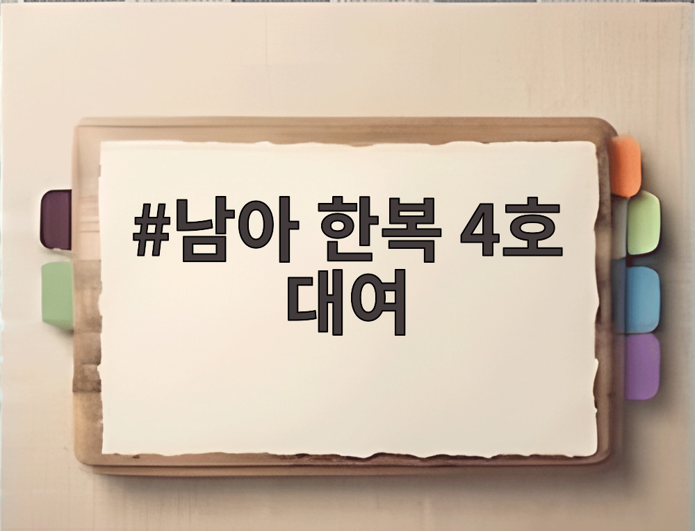 남아 한복 4호 대여