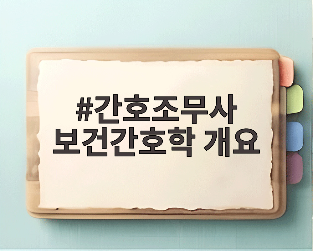 간호조무사 보건간호학 개요