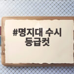 명지대 수시 등급컷