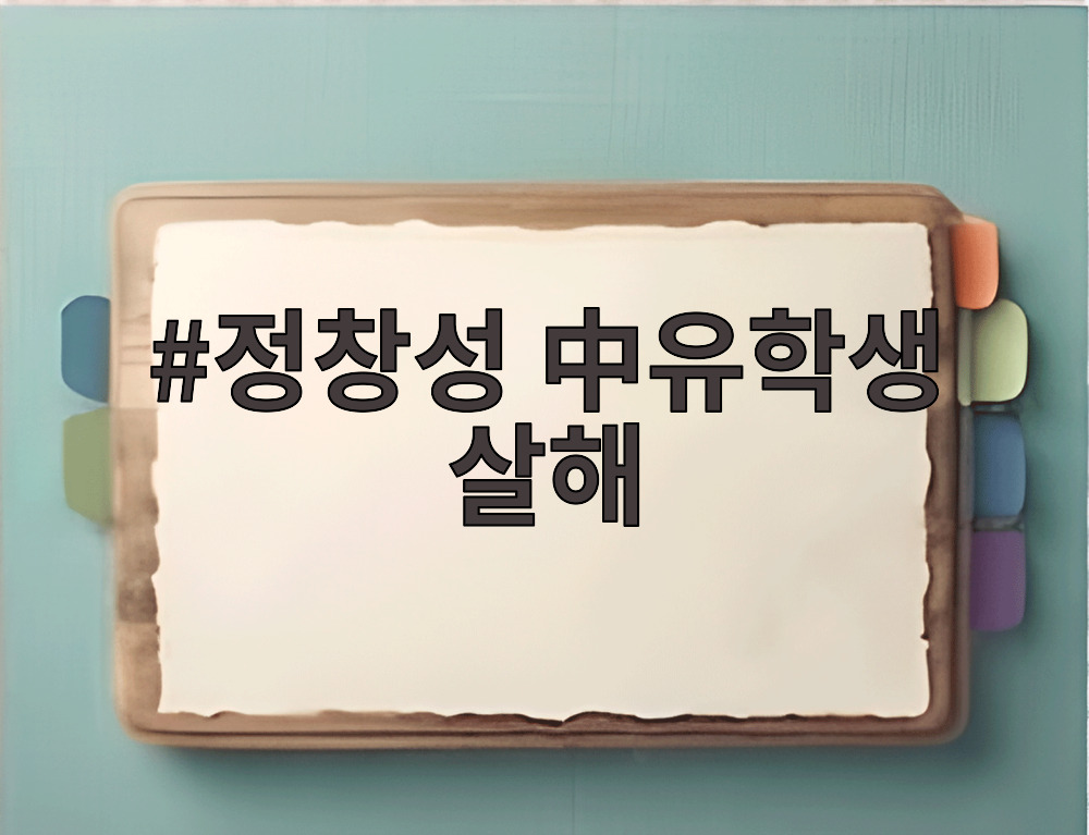 정창성 中유학생 살해