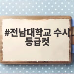 전남대학교 수시 등급컷 2027 합격선 분석 전남대학교 수시 등급컷