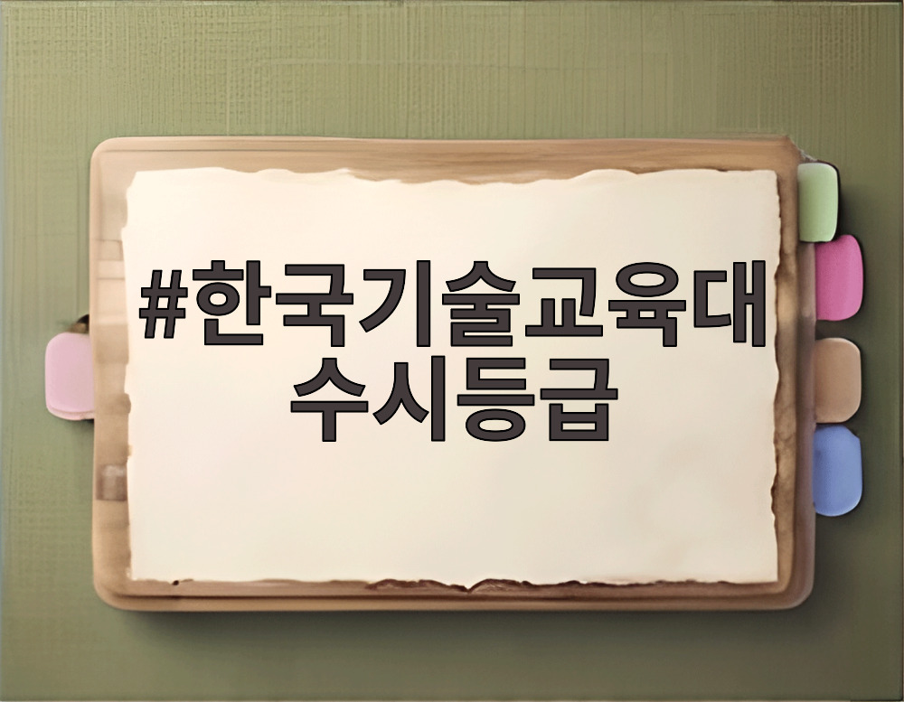 한국기술교육대 수시등급