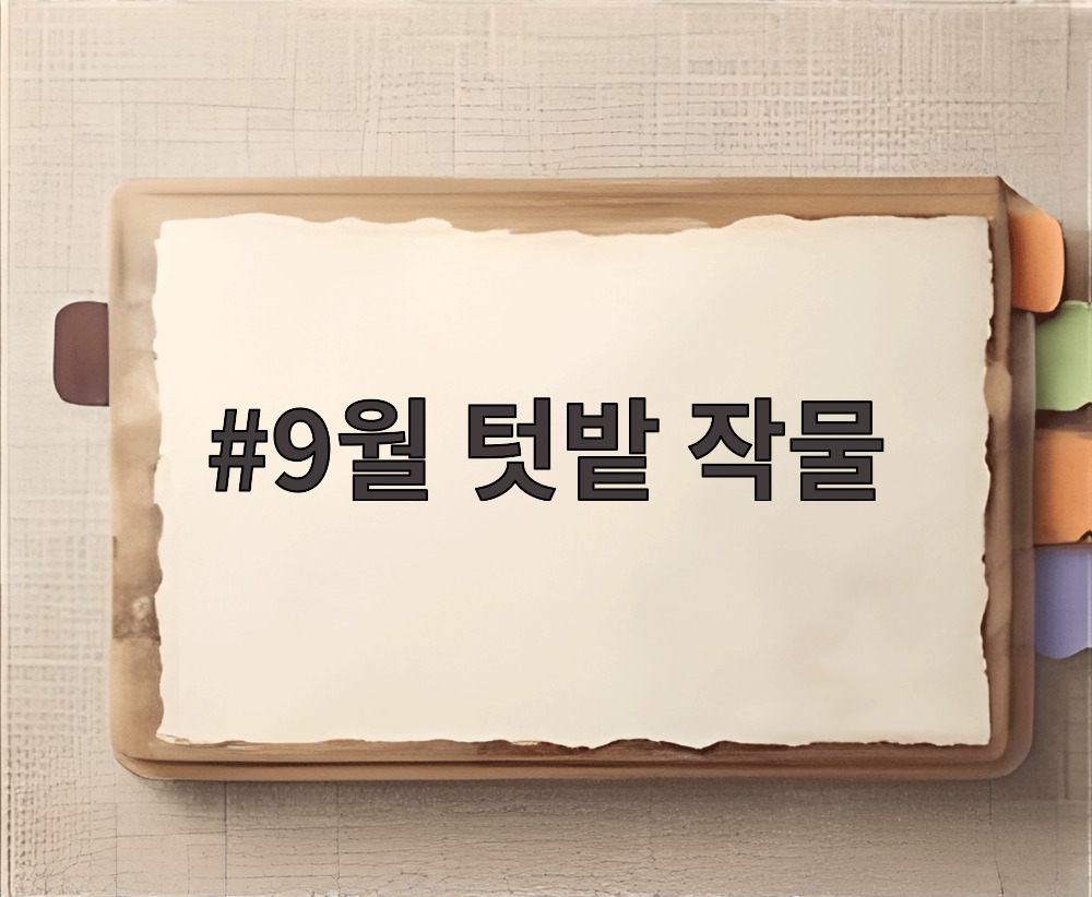9월 텃밭 작물