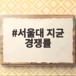 2026 서울대 지균 경쟁률 학과별 분석 서울대 지균 경쟁률