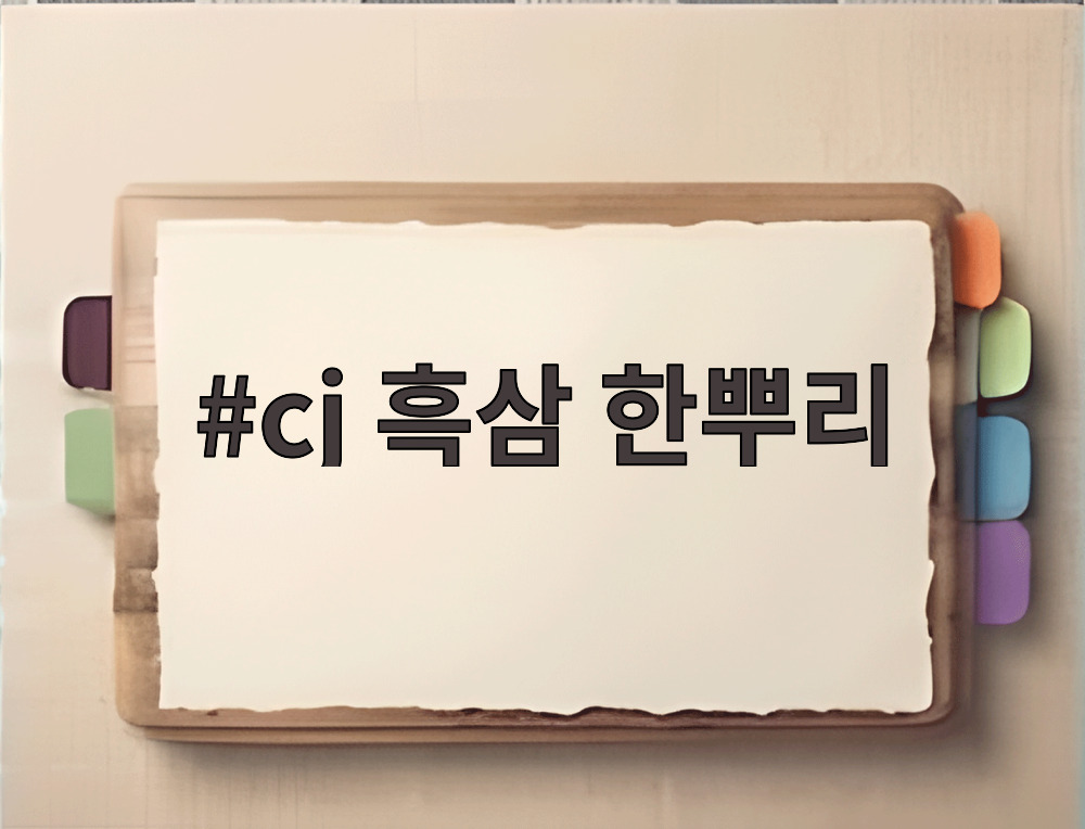 cj 흑삼 한뿌리