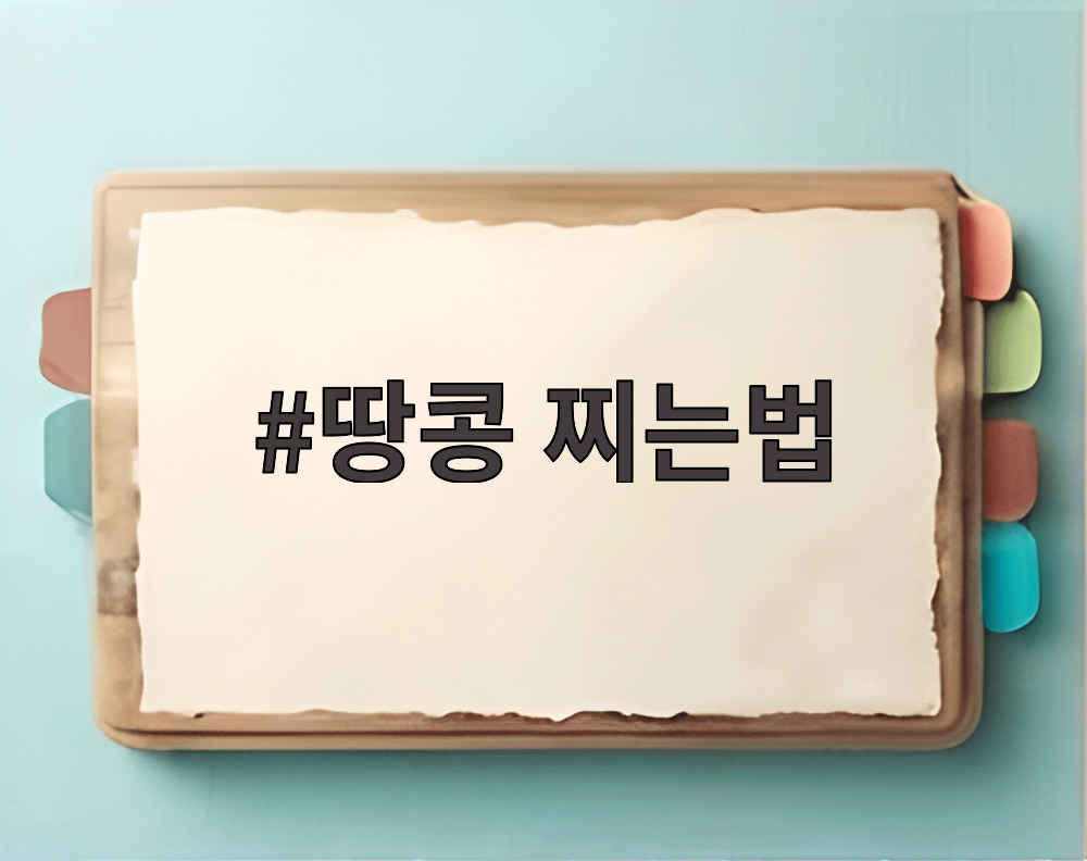 땅콩 찌는법