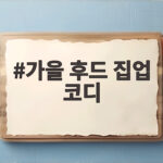 가을 후드 집업 코디 이렇게 입으세요 가을 후드 집업 코디