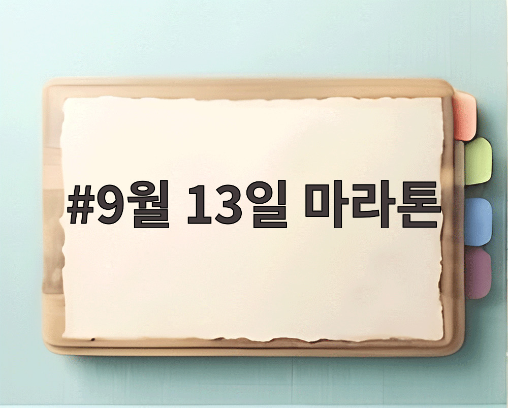 9월 13일 마라톤