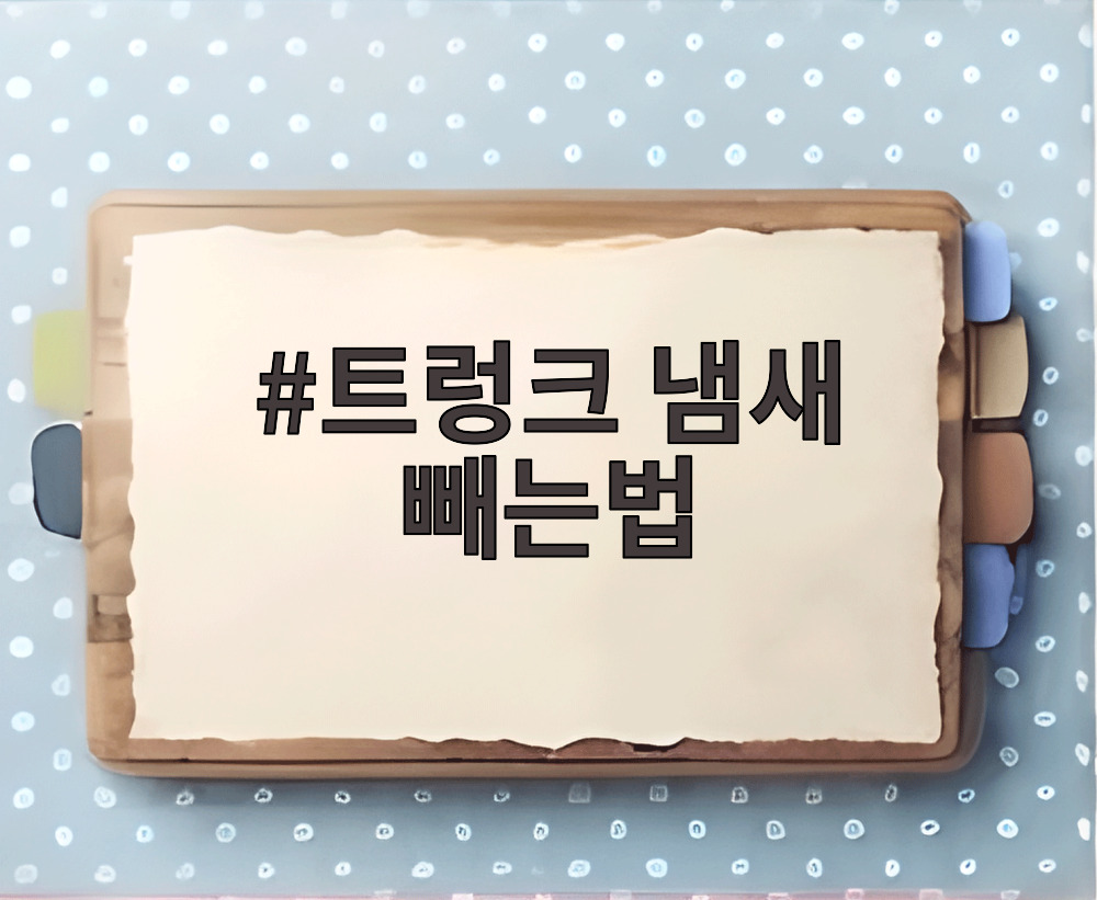 트렁크 냄새 빼는법
