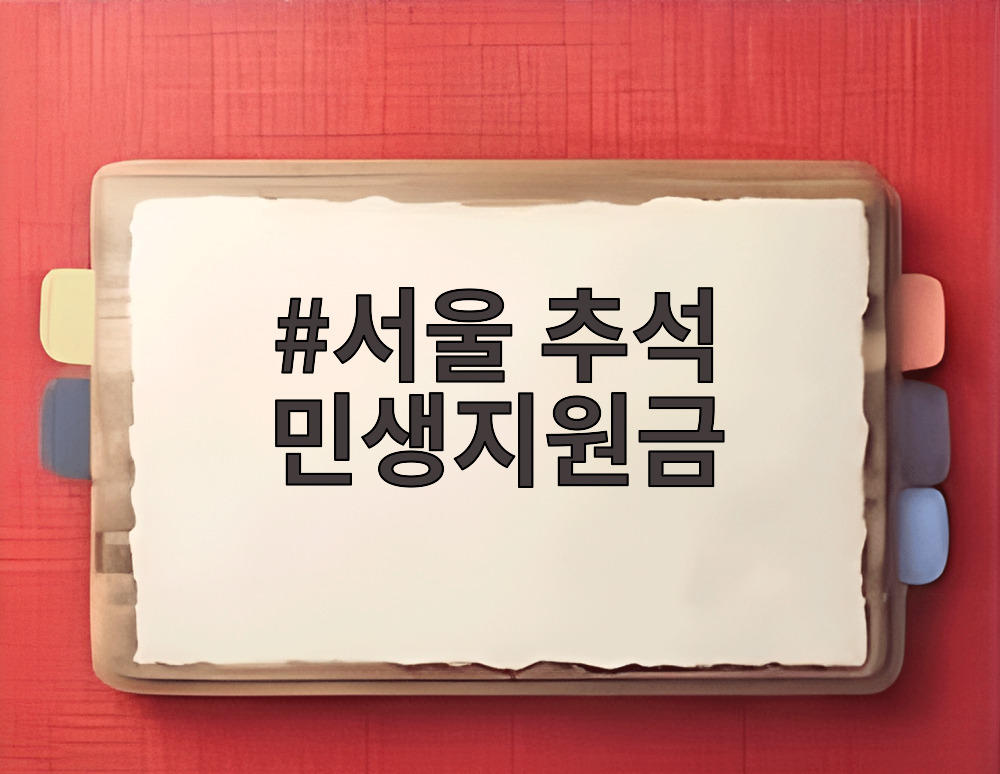 서울 추석 민생지원금