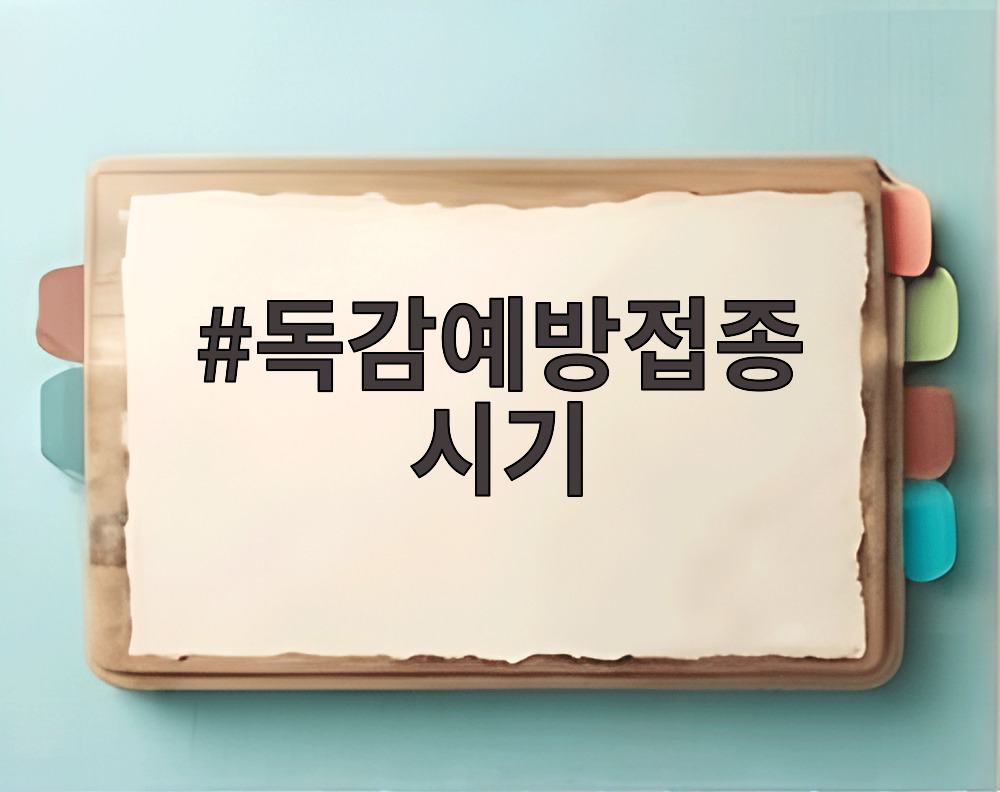 독감예방접종 시기