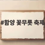 함양 꽃무릇 축제 붉은 가을 명소 함양 꽃무릇 축제