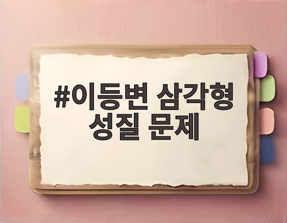 이등변 삼각형 성질 문제