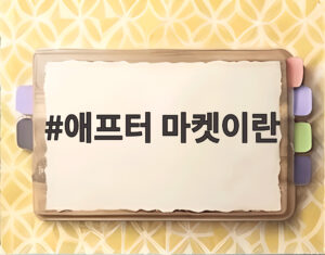 애프터 마켓이란