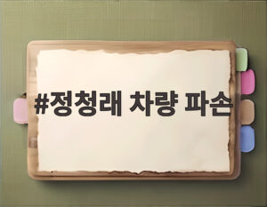 정청래 차량 파손