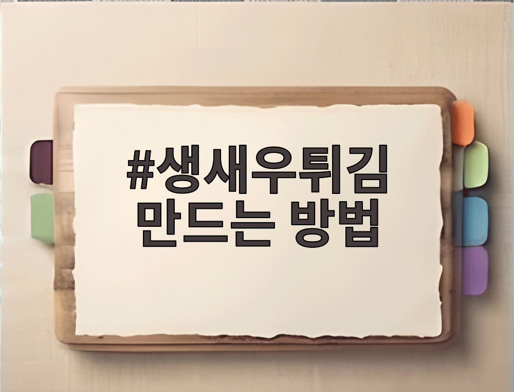 생새우튀김 만드는 방법