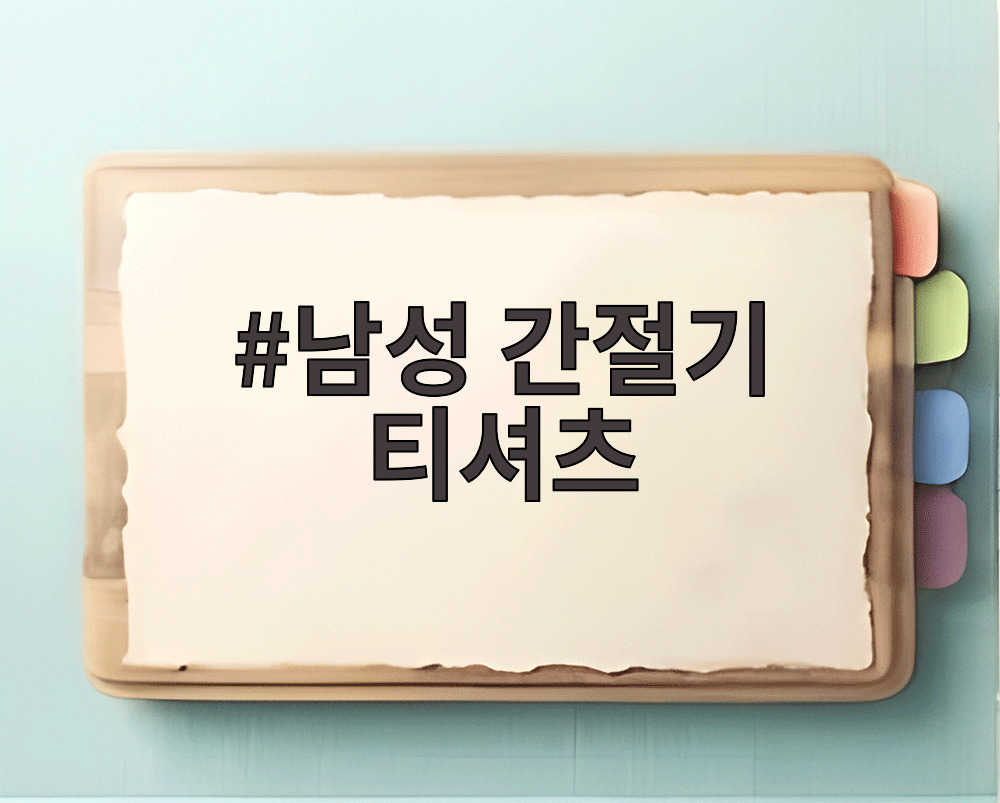 남성 간절기 티셔츠