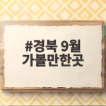 경북 9월 가볼만한곳 베스트 7 추천 경북 9월 가볼만한곳