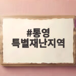 통영 특별재난지역 선포와 지원 내용 총정리 통영 특별재난지역
