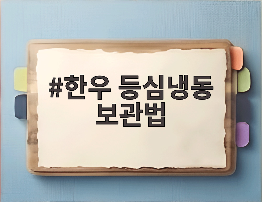 한우 등심냉동 보관법