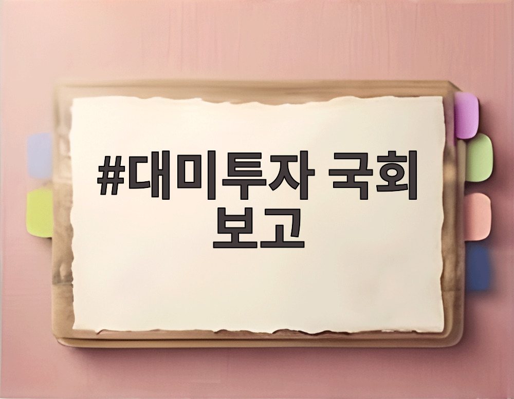 대미투자 국회 보고