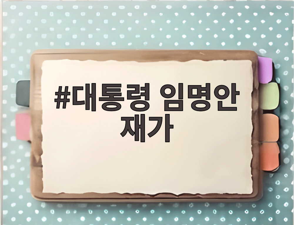 대통령 임명안 재가