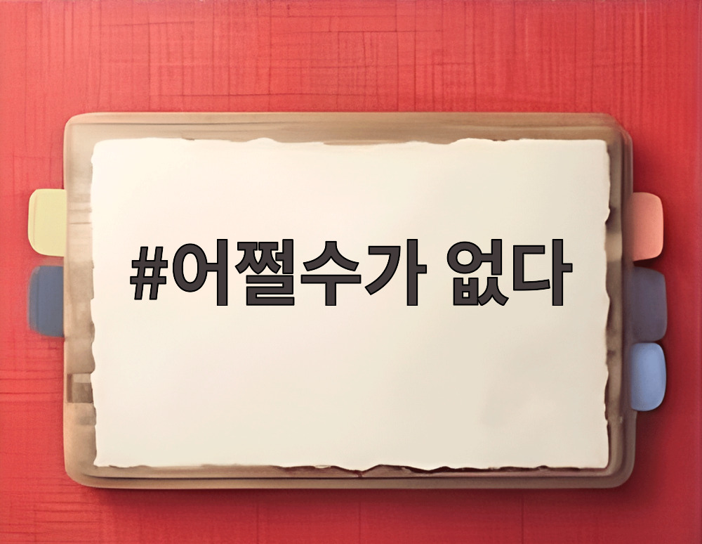 어쩔수가 없다