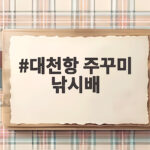 대천항 주꾸미 낚시배 초보도 손맛 볼 수 있는 핵심 정보 총정리 대천항 주꾸미 낚시배