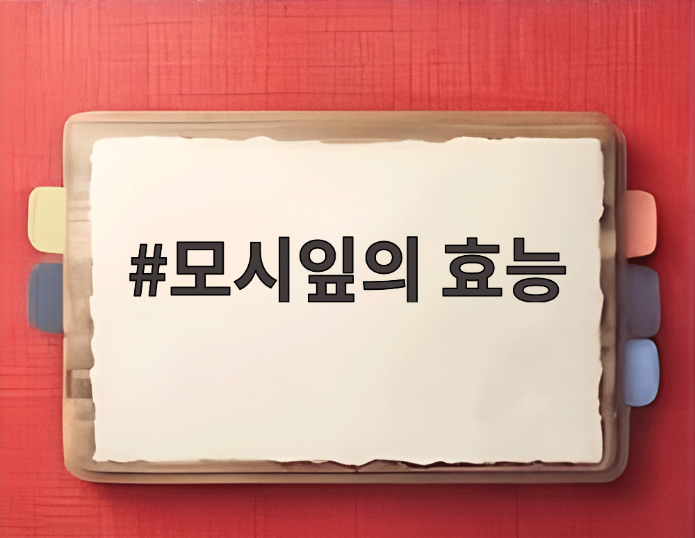 모시잎의 효능