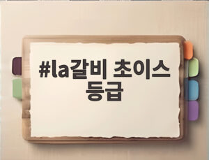 la갈비 초이스 등급