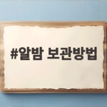 알밤 보관방법 이것만 알면 한 달 넘게 싱싱하게 먹을 수 있어요 알밤 보관방법