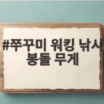 쭈꾸미 워킹 낚시 봉돌 무게