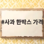 사과 한박스 가격 얼마나 할까 명절 준비 꿀팁 사과 한박스 가격
