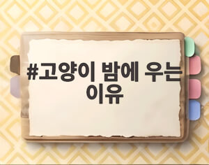 고양이 밤에 우는 이유