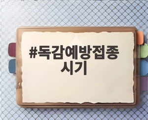 독감예방접종 시기