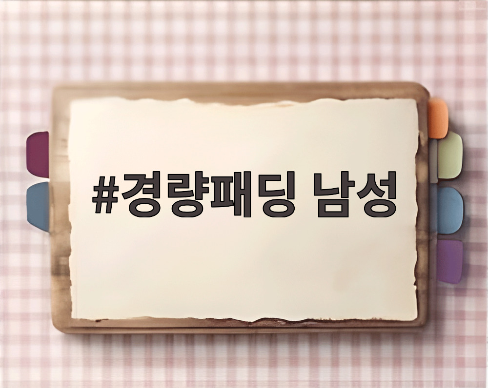 경량패딩 남성