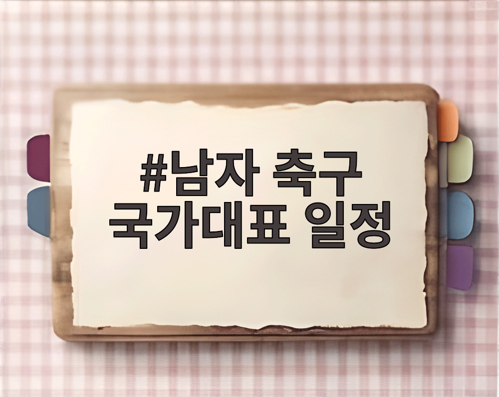남자 축구 국가대표 일정