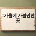 가을에 가볼만한 곳 9월 10월 11월 어디로 갈까 가을에 가볼만한 곳