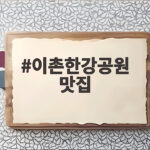 이촌한강공원 맛집 피크닉 코스 한적한 한강에서 즐기는 완벽한 하루 이촌한강공원 맛집
