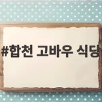 합천 고바우 식당에서 만난 건강한 산채한정식 한 상 합천 고바우 식당
