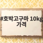 호박고구마 10kg 가격 비교하고 달콤하게 보관하는 방법 호박고구마 10kg 가격