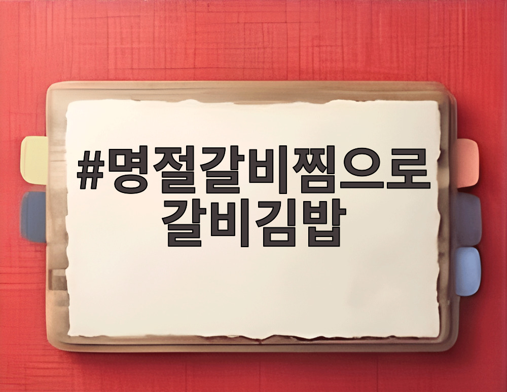 명절갈비찜으로 갈비김밥