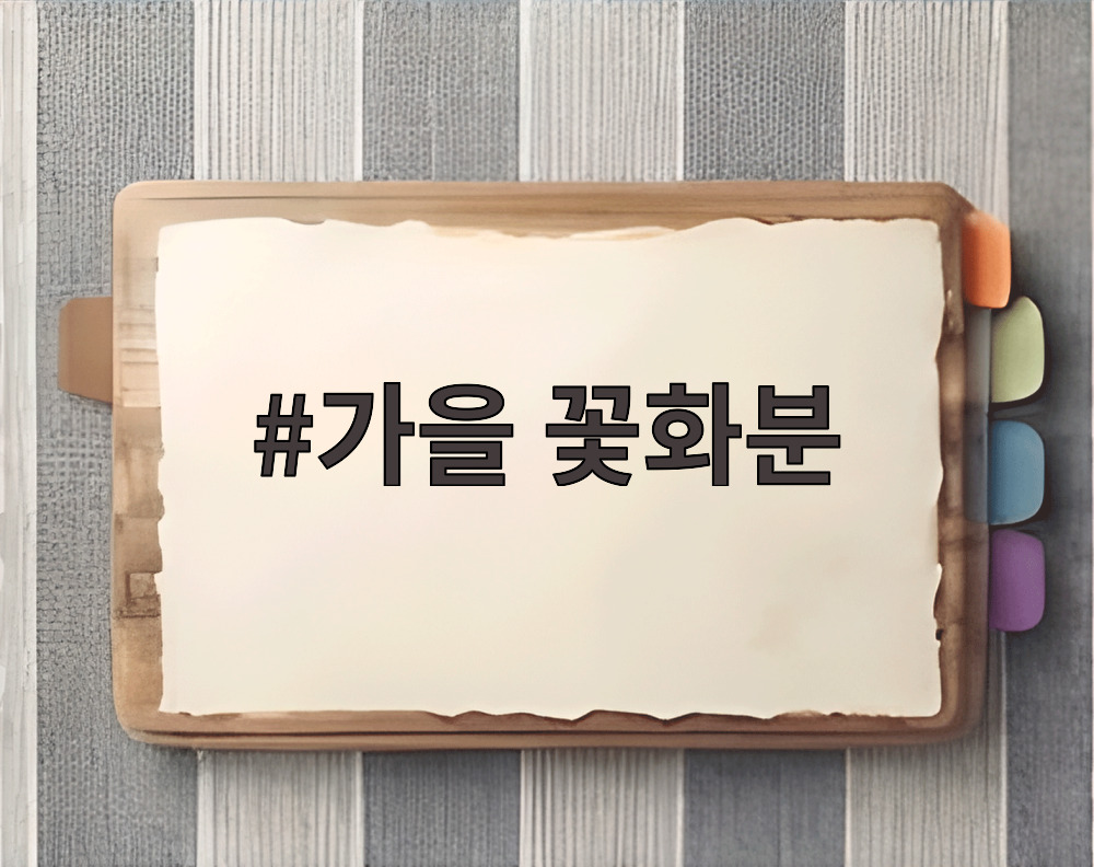 가을 꽃화분