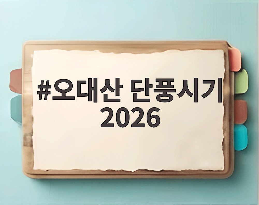 오대산 단풍시기 2026