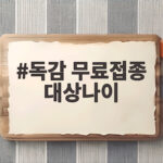 독감 무료접종 대상나이 2026년 변경된 일정과 준비물 총정리 독감 무료접종 대상나이
