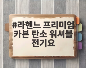 라헨느 프리미엄 카본 탄소 워셔블 전기요