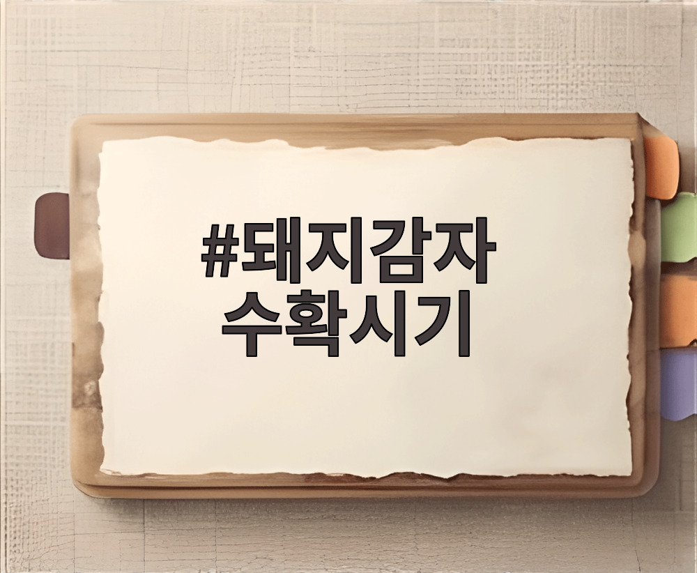 돼지감자 수확시기