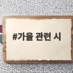 가을 관련 시 마음을 울리는 위로의 시 추천 모음 가을 관련 시