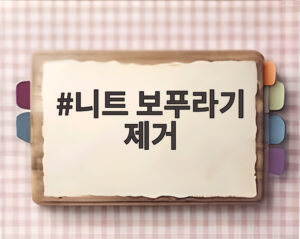 니트 보푸라기 제거