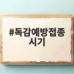 독감예방접종 시기 올해는 빨라진 유행에 맞춰 준비하세요 독감예방접종 시기